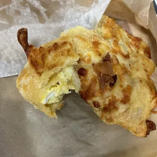 Bacon egg and cheese empanada