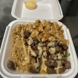 Chicken and Steak and Chicken Hibachi Combination