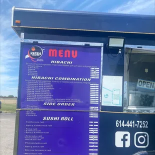 the menu