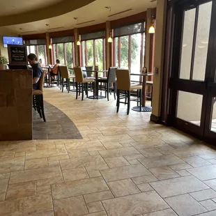 the inside of a restaurant