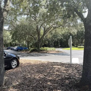 a car parked in a parking lot