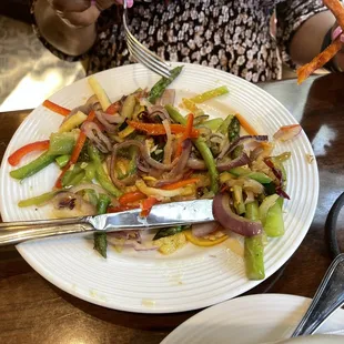 a plate of food on a table