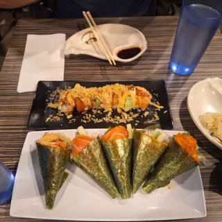 8. Spicy Salmon Hand Roll