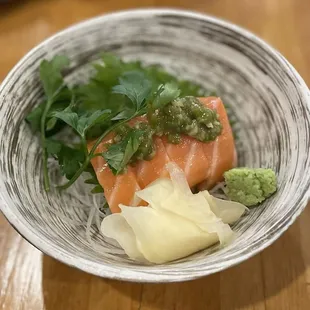 Salmon sashimi