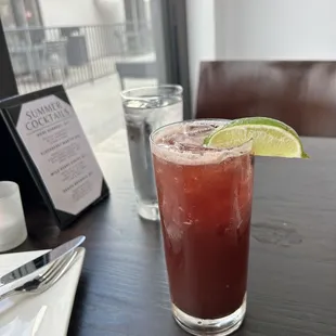 Luxardo Limeade- the black cherry was the best part! Go with Thai Basil Lemonade for something more sweet and less tart!