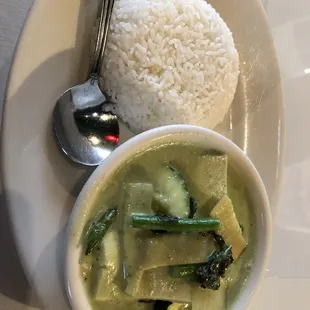 Green curry with tofu