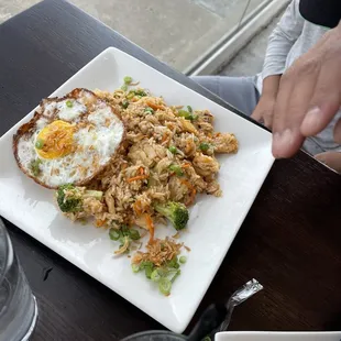 a plate of food on a table