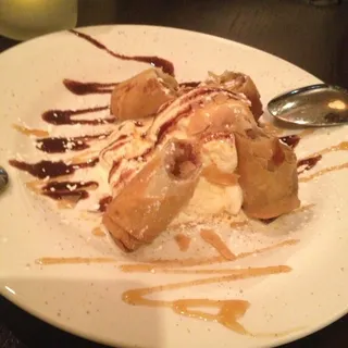 Banana Wonton with Vanilla Bean Ice Cream