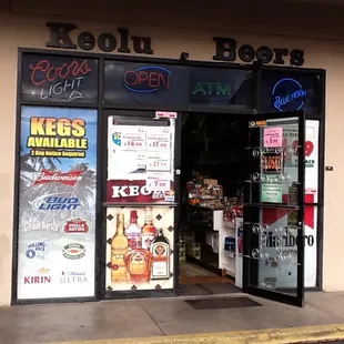 the front of a store