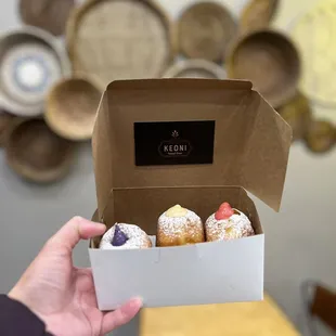Ube,  Mango and Guava Malasadas