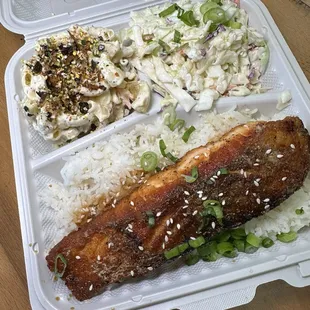 Soy Garlic Glazed Salmon Plate