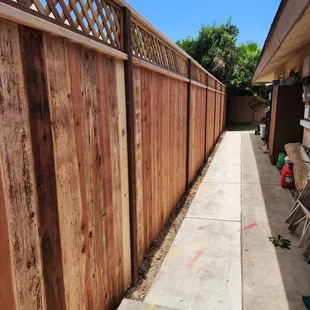 This is our new Kerb Appeal Fenceworks fence.  We Love It. We Highly Recommend Kerb Appeal Fenceworks.