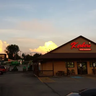 the front of the restaurant