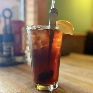 Dark unsweet tea