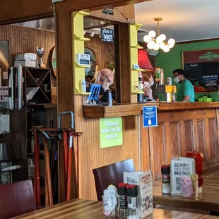 the interior of the restaurant
