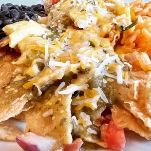 a plate of mexican food