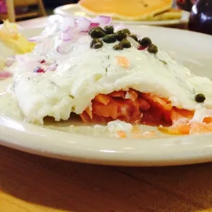 Egg White Smoked Salmon Omelette