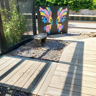 Entering the butterfly house