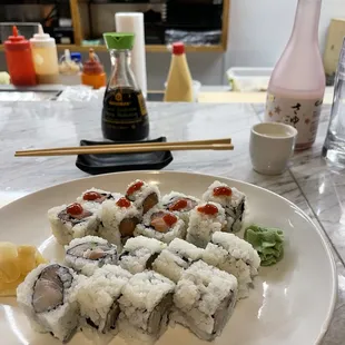 Sushi and sake