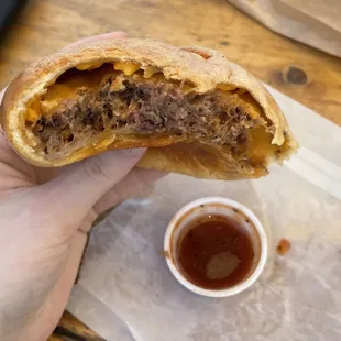 Brisket and cheddar kolache