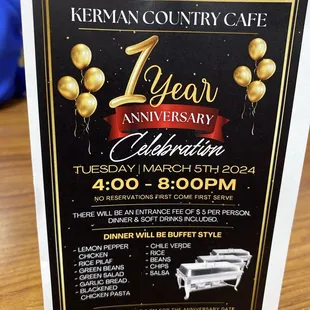 a poster for the anniversary celebration