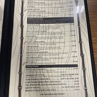 Full menu pics as of 8/8/23