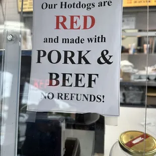 a sign in the window