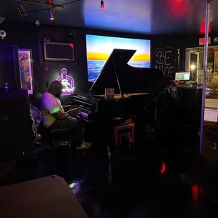 a man playing the piano