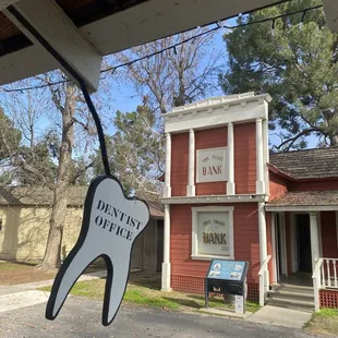 Pioneer village dentist and bank