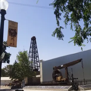 Oil derrick: Oil still plays a big role in Bakersfield.