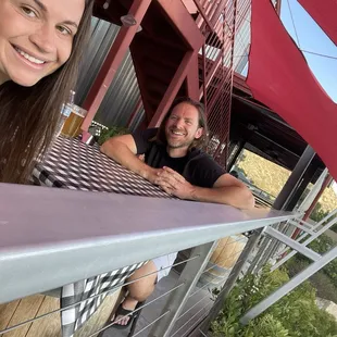 Outside dining area at the Backyard Pub