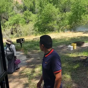 People walking right up to our door of our camper every 5 minutes. No campground etiquette!