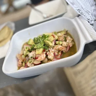 Spicy garlic ceviche