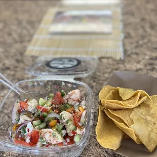 A shrimp ceviche so flavorful