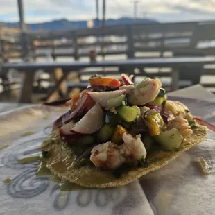 Tostada de Camaron!