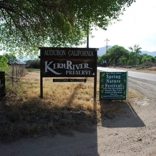 The large sign marking the entrance