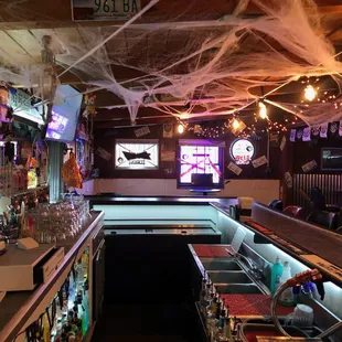 the interior of the bar