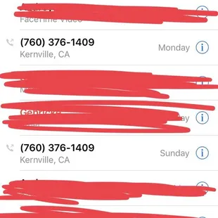 More phone calls with no response