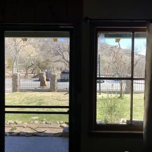 View from front door. Sounds of the river