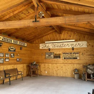 Stage and a place to project old western movies