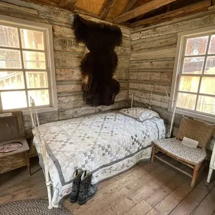 Miner's bed in old original cabin