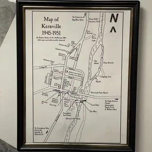 Map of Kernville in 1945-1951
