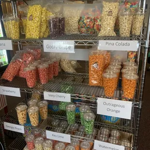 a variety of popcorns