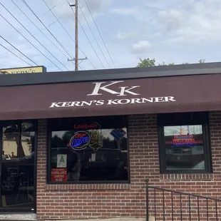 the front of the restaurant