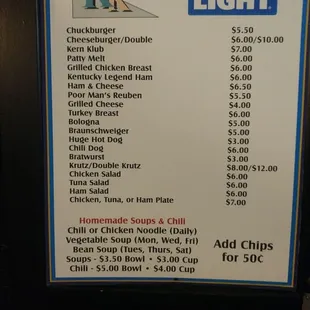 Menu...some things never change :)