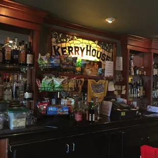 a bar with a lot of liquor