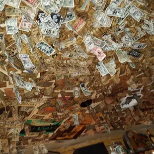 money falling from the ceiling