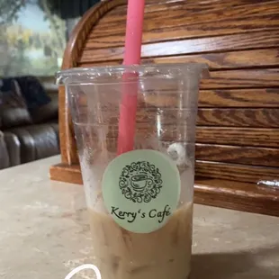 This is the best iced caramel coffee I've ever had.