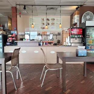 the interior of the restaurant