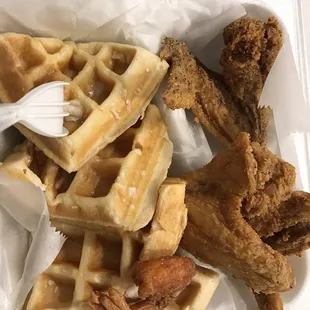 Chicken and waffles